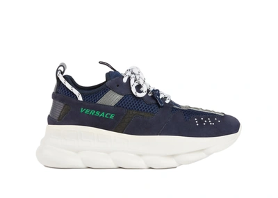 Pre-owned Versace  Chain Reaction 2 Navy Blue In Navy/white