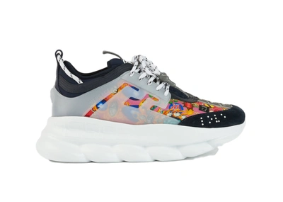 Pre-owned Versace  Chain Reaction Print Black In Multicolor/black