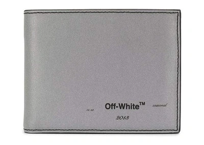 Pre-owned Off-white  Bifold Wallet Silver