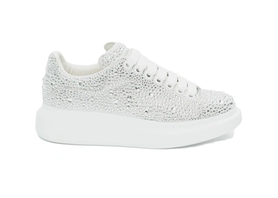 Pre-owned Alexander Mcqueen  Oversized White Crystal