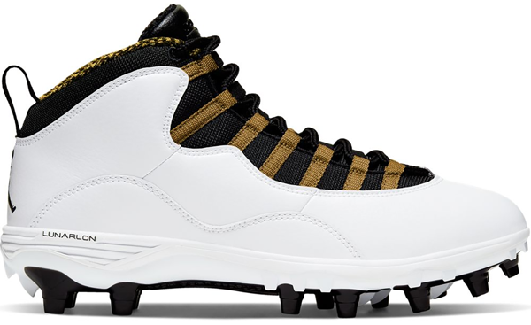 Pre Owned Jordan 10 Td Mid White Black Metallic Gold In White Black Metallic Gold Modesens