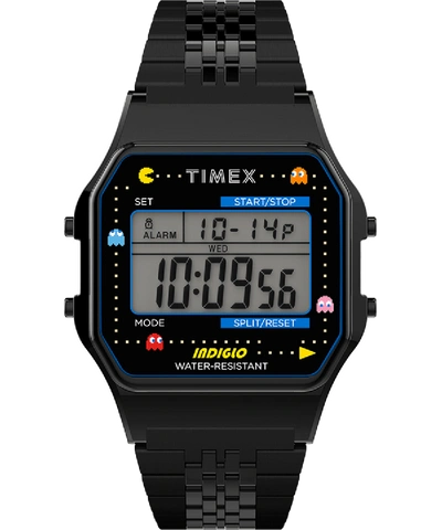 Pre-owned Timex  T80 X Pac-man Tw2u32100