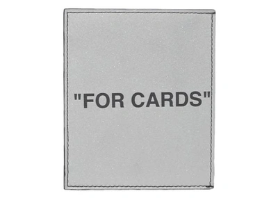 Pre-owned Off-white Card Holder "for Cards" (5 Card Slot) Silver