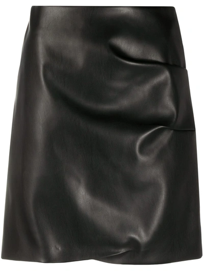 Patou Black Faux-leather Mini Skirt