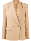 Vince Camel Double-breasted Blazer In Neutrals