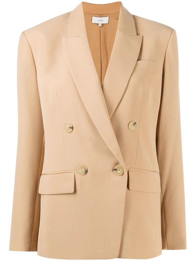 Vince Camel Double-breasted Blazer In Neutrals