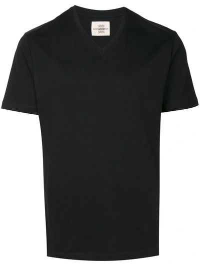 Kent & Curwen V-neck Short-sleeve T-shirt In Black