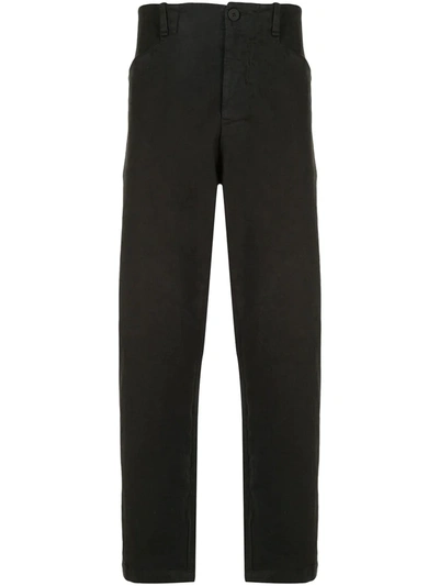 Transit Slit Pocket Straight-leg Trousers In Black