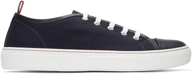 Moncler Navy Canvas Sneakers