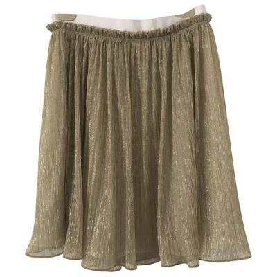 Pre-owned Claudie Pierlot Skirt In Gold