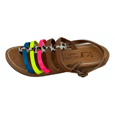 Pre-owned Kjacques Leather Sandal In Multicolour