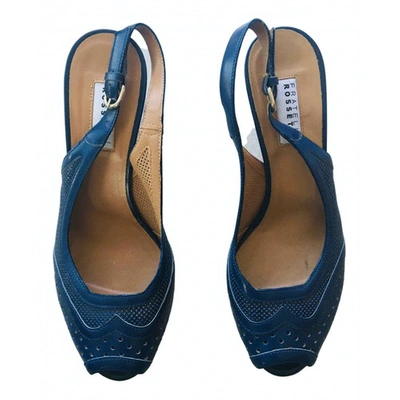 Pre-owned Fratelli Rossetti Leather Heels In Blue
