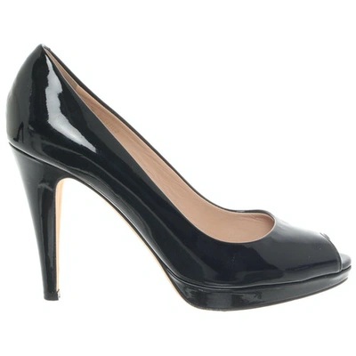 Pre-owned Hugo Boss Patent Leather Heels In Black