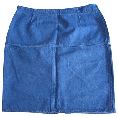 Pre-owned Genny Skirt In Blue