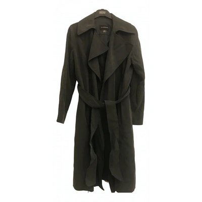 Pre-owned Club Monaco Trench Coat In Green