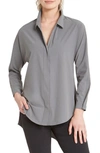 Nic + Zoe Tech Stretch Shirt In Tarnish