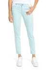 Ag The Prima Crop Cigarette Jeans In Sulfur Mint Sapphire