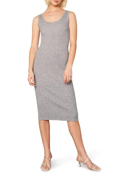 Cupcakes And Cashmere Macy Rib Body-con Dress In Heather Grey