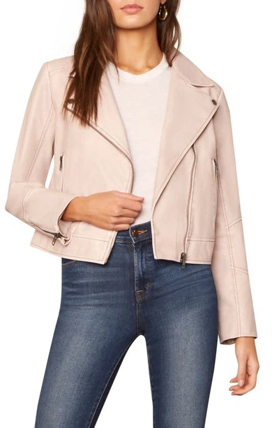 Cupcakes And Cashmere Melody Faux Leather Jacket In Misty Rose