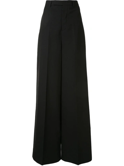 Rick Owens High-rise Wide Leg Trousers In Black