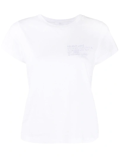 Helmut Lang Embroidered Logo T-shirt In White