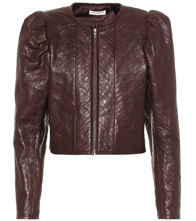 Ulla Johnson Kyra Leather Jacket In Purple