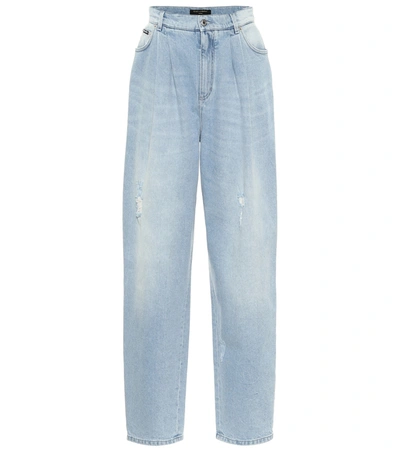 Dolce & Gabbana High-rise Carrot Jeans In Blue