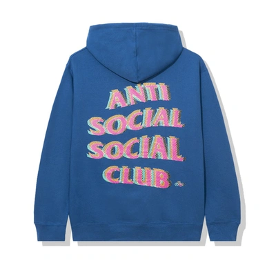Pre-owned Anti Social Social Club  Stir Crazy Hoodie Blue