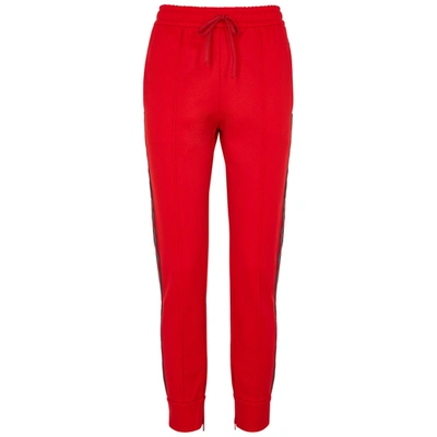Gucci Red Striped Piqué-jersey Sweatpants