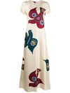 La Doublej Swing Short-sleeved Dress In Paper Dove Bianco