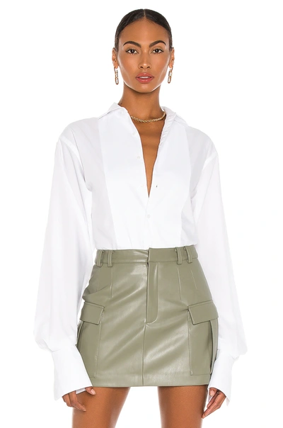 Aya Muse Tuxedo Shirt In White