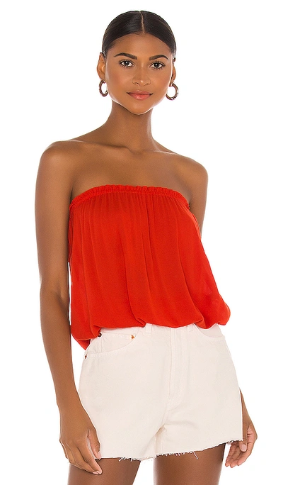 Indah Gemma Solid Tube Top In Fire