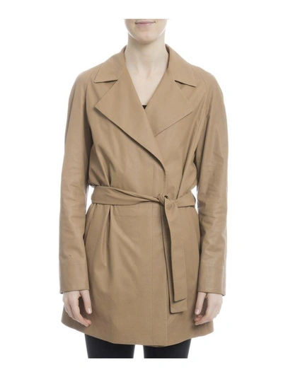 Drome Brown Leather Trench