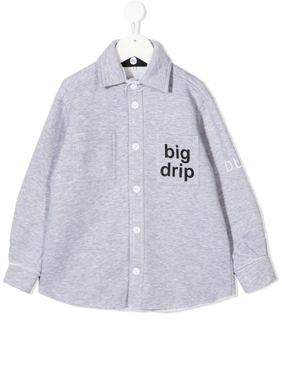 Duoltd Kids' Big Drop Long-sleeved Shirt In Grey