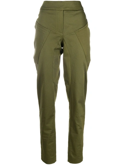 Alexandre Vauthier Straight-leg Trousers In Green