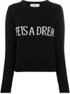 Alberta Ferretti Life Is A Dream Crewneck Jumper In Black