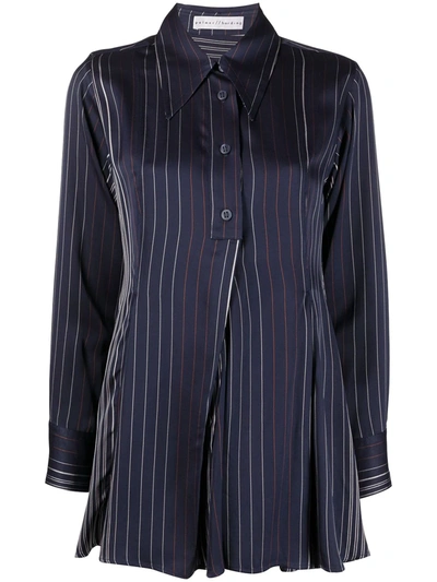 Palmer Harding Palmer//harding Kanzi Navy Striped Satin Shirt