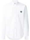 Kenzo Side Tiger Pattern Shirt In Bianco