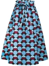 La Doublej Sardegna A-line Midi Skirt In Sfere Azzurro