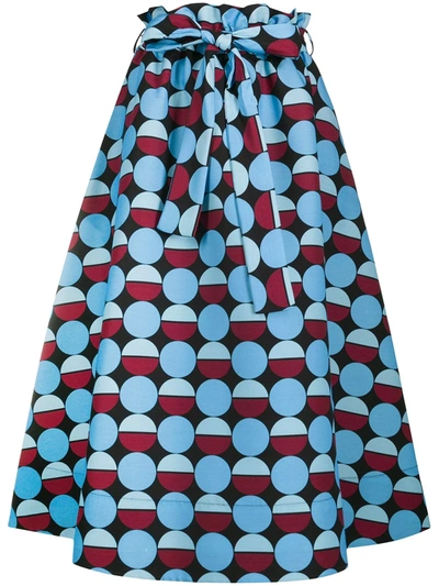 La Doublej Sardegna A-line Midi Skirt In Blue