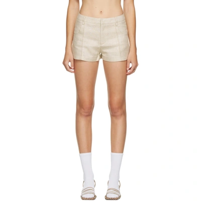 Jacquemus Le Short Pleat Front Shorts In Neutral