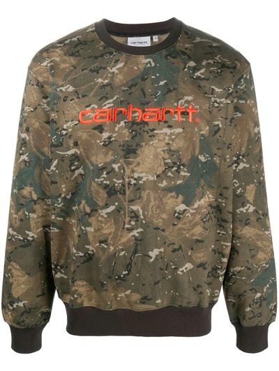 Carhartt - Felpa Over 0g290 Camouflage I027092. In Green