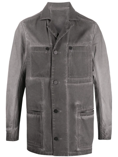 11 By Boris Bidjan Saberi Oversized Denim Jacket In Grey