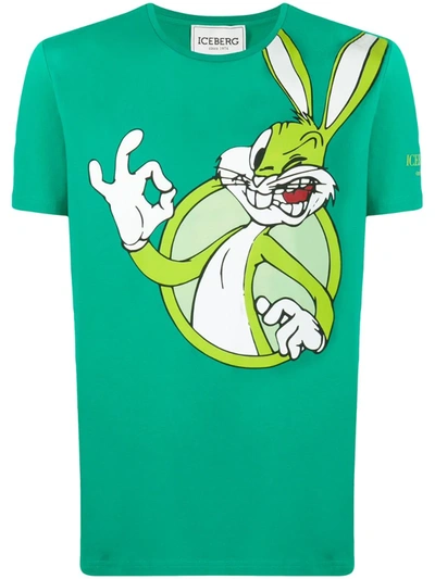 Iceberg Bunny Print T-shirt In Green