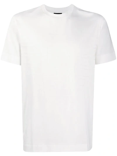 Emporio Armani Logo-print Short-sleeved T-shirt In White