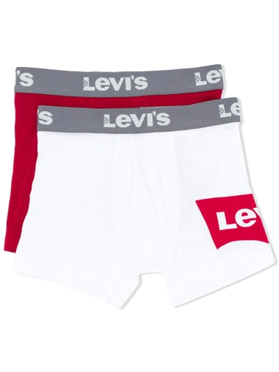 Levi's Kids' 3 Pack Logo Boxers In White