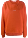 Acne Studios Fierra Stamp Sweatshirt In Orange Cotton In Pumpkin Orange