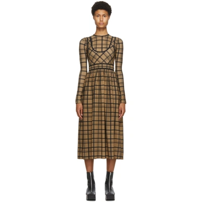 Markoo 'ballerina' Midikleid In Brown/black