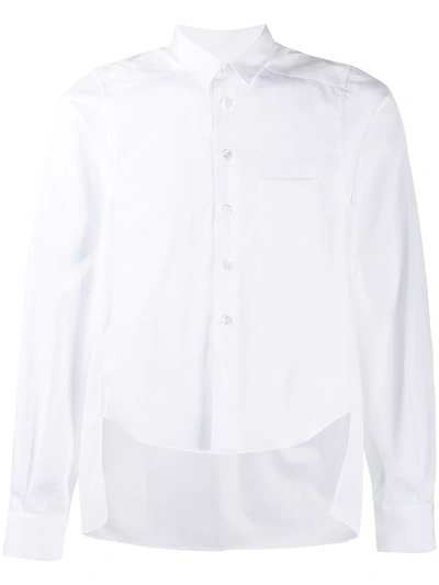 Comme Des Garçons Shirt Cropped Front Regular Fit Shirt In White