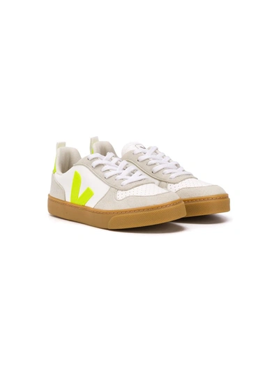 Veja Kids' Lace Up Trainers In White